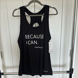 Athleta Black Sleeveless Relaxed Tank Top